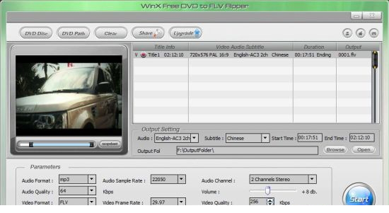 DVD转FLV转换器