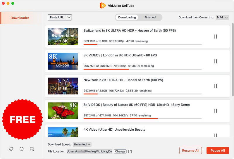 VidJuice UniTube下载器下载