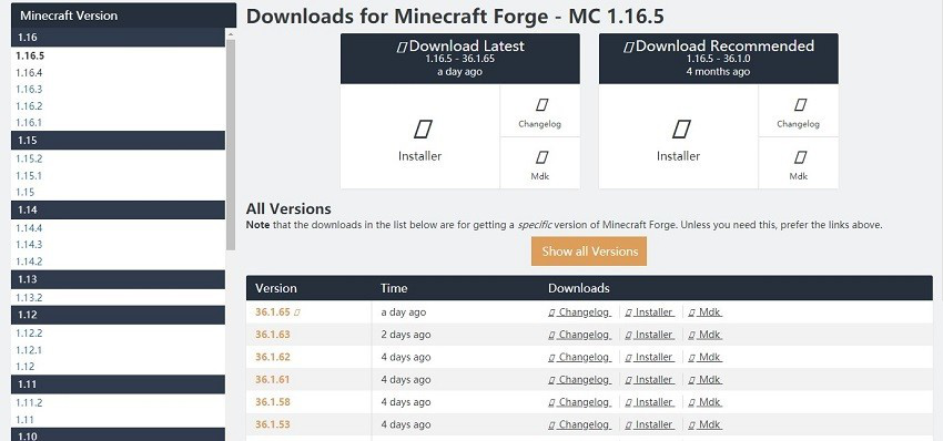 我的世界Forge自动安装器经常用的软件