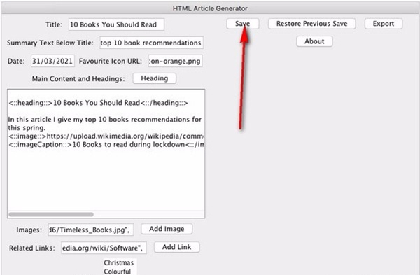 HTML Article Generator(文章生成工具)