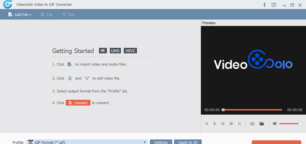 VideoSolo video to GIF Converter(视频格式转换器)