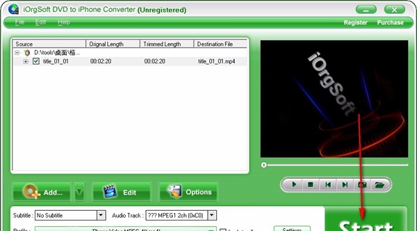 iOrgSoft DVD to iPhone Converter(DVD转iPhone转换器)