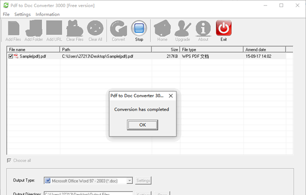 Pdf to Doc Converter 3000(PDF转Doc转换器)