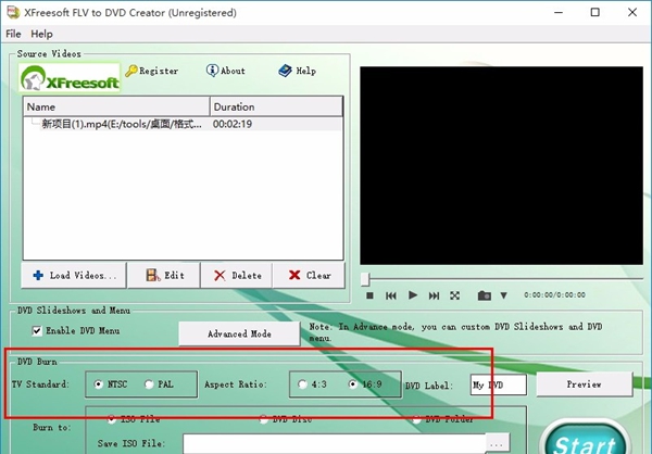 XFreesoft FLV to DVD Creator(DVD刻录工具)