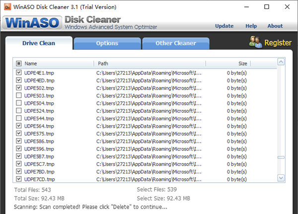 WinASO Disk Cleaner(电脑系统磁盘垃圾文件清理工具)