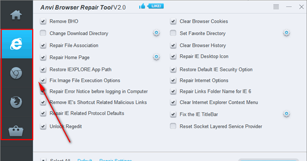 Anvi Browser Repair Tool(浏览器修复工具)