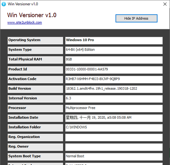 Win Versioner(系统信息检测工具)