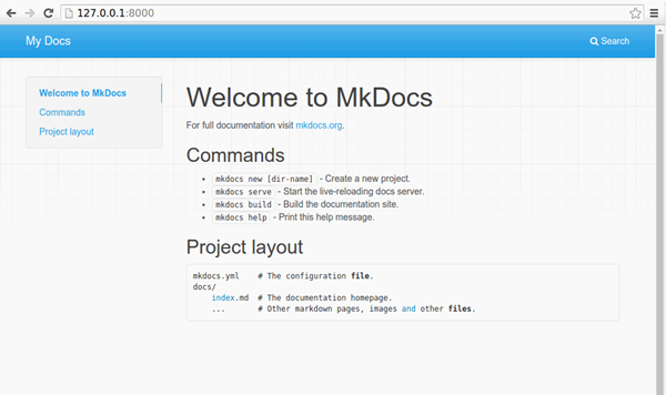 MkDocs(静态网站生成器)