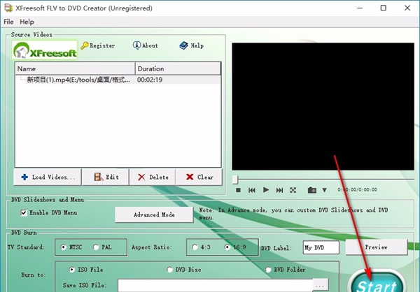 XFreesoft FLV to DVD Creator(DVD刻录工具)