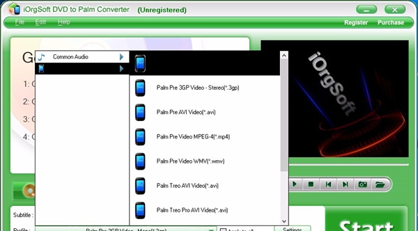 iOrgsoft DVD to Palm Converter(DVD转Palm转换器)