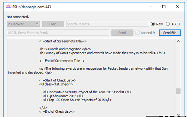 Packet Sender(UDP/TCP网络测试工具)