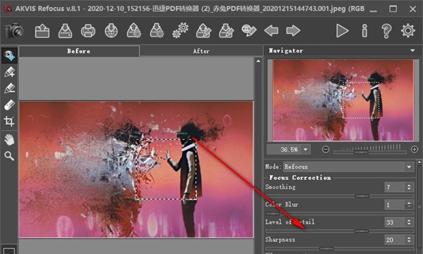 AKVIS Refocus(ps模糊照片变清晰滤镜)