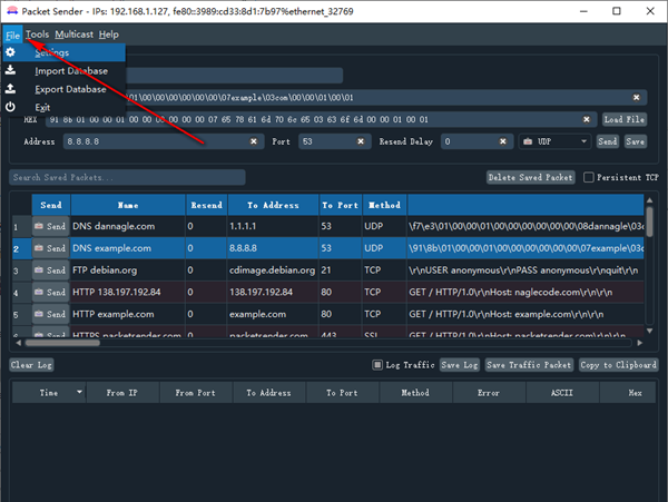 Packet Sender(UDP/TCP网络测试工具)