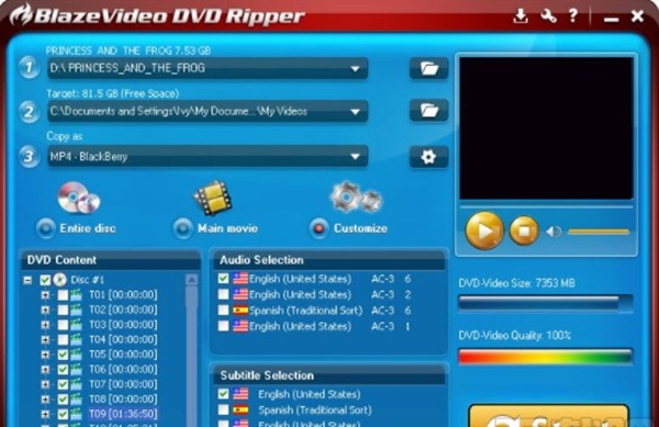 BlazeVideo DVD Ripper(DVD开膛手)