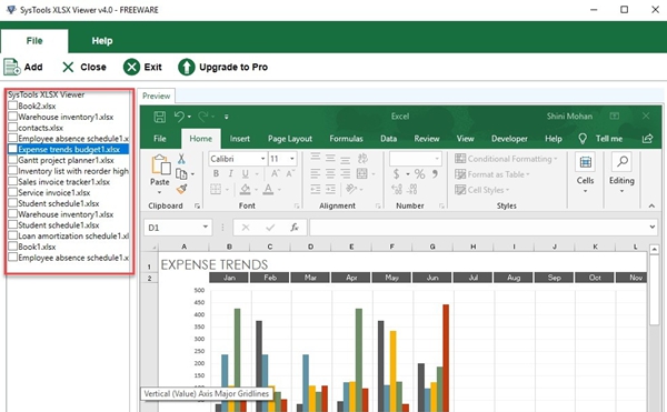 SysTools XLSX Viewer(Excel查看器)