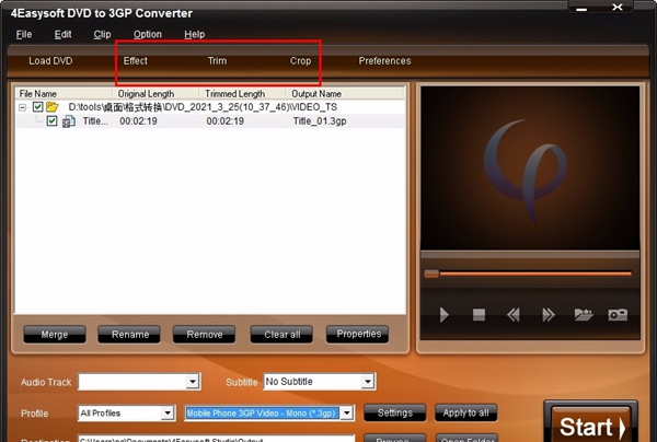 4Easysoft DVD to 3GP Converter(DVD转3GP转换器)