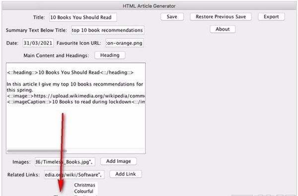 HTML Article Generator(文章生成工具)