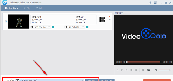 VideoSolo video to GIF Converter(视频格式转换器)