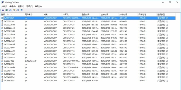windows日志查看器(WinLogOnView)
