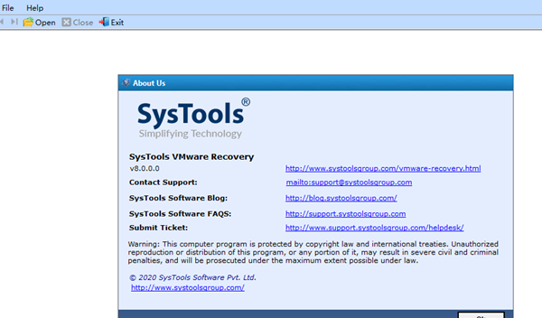 SysTools VMware Recovery(VM虚拟机数据恢复)