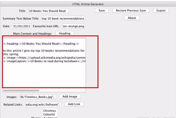 HTML Article Generator(文章生成工具)