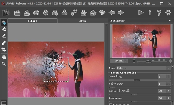 AKVIS Refocus(ps模糊照片变清晰滤镜)
