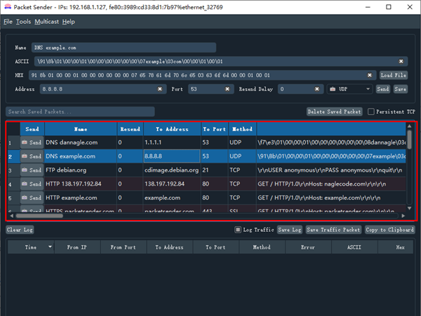 Packet Sender(UDP/TCP网络测试工具)