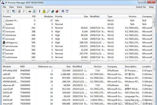 EF Process Manager(进程监视器)
